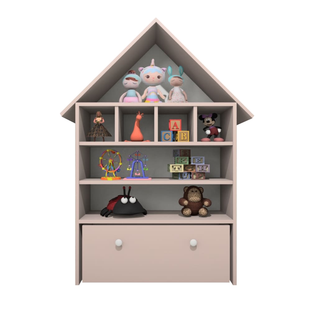 Casinha Infantil Organizadora de Brinquedos 100% MDF PlanCasa