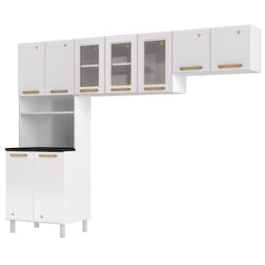 Cozinha Compacta Aço Diamante 9 Portas Branco - Telasul