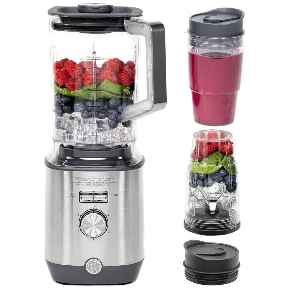 Liquidificador de Bancada 1.8L com 5 Velocidades, Aço Inoxidável, 1000W, 110v, GE G8BCAASSPSS, Prateado
