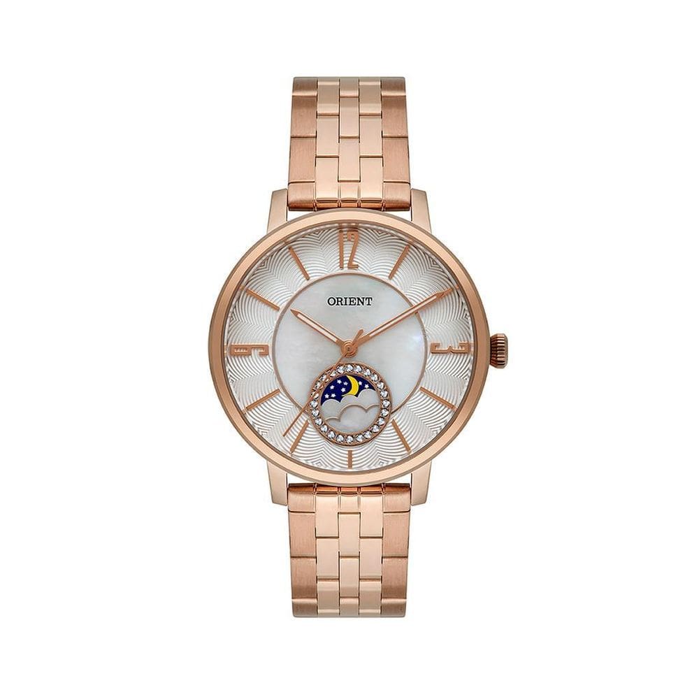 Relógio feminino aço inox rosé 36mm quartz 5atm