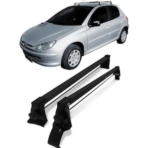 Rack teto peugeot 206/207 1999 à 2015 2 portas preto vhip