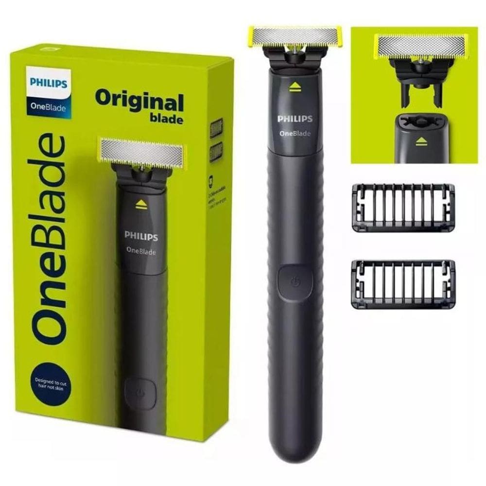Aparador facial pelos philips oneblade qp1424/10 usb cor