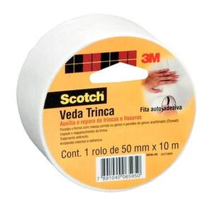 Kit 3 fita veda trinca 3m scotch adesiva 50mm x 10m