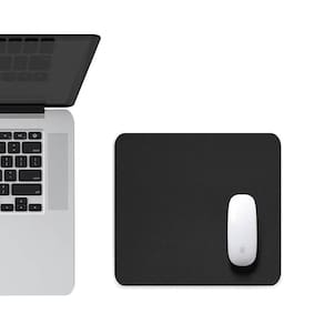 Kit 5 mouse pad 20x20cm quadrado preto notebook pc gamer