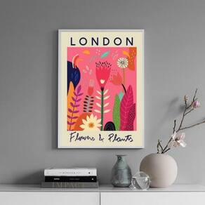 Quadro Poster Flower Market - London 24X18Cm