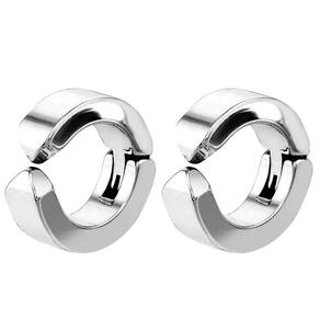 Brinco Masculino Feminino Aço Inox Argola Pressão 10Mm 1 Par
