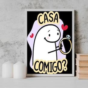 Quadro Pedido Casamento Casa Comigo 45X34Cm