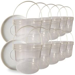 Pote para oleo de cozinha 2.2l transp 10 pçs