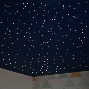 Kit fibra óptica noite estrelado decoração bebê 800 branco
