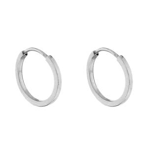 Brinco Feminino Redondo Argola Prata 10Mm + Masculino