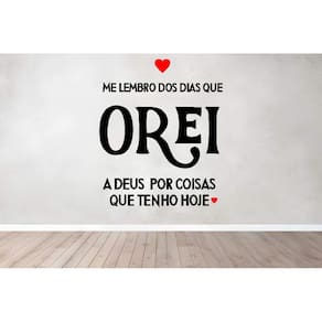 Adesivo De Parede Orei A Deus