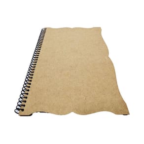 Caderno grande 98 folhas trabalhado capa mdf