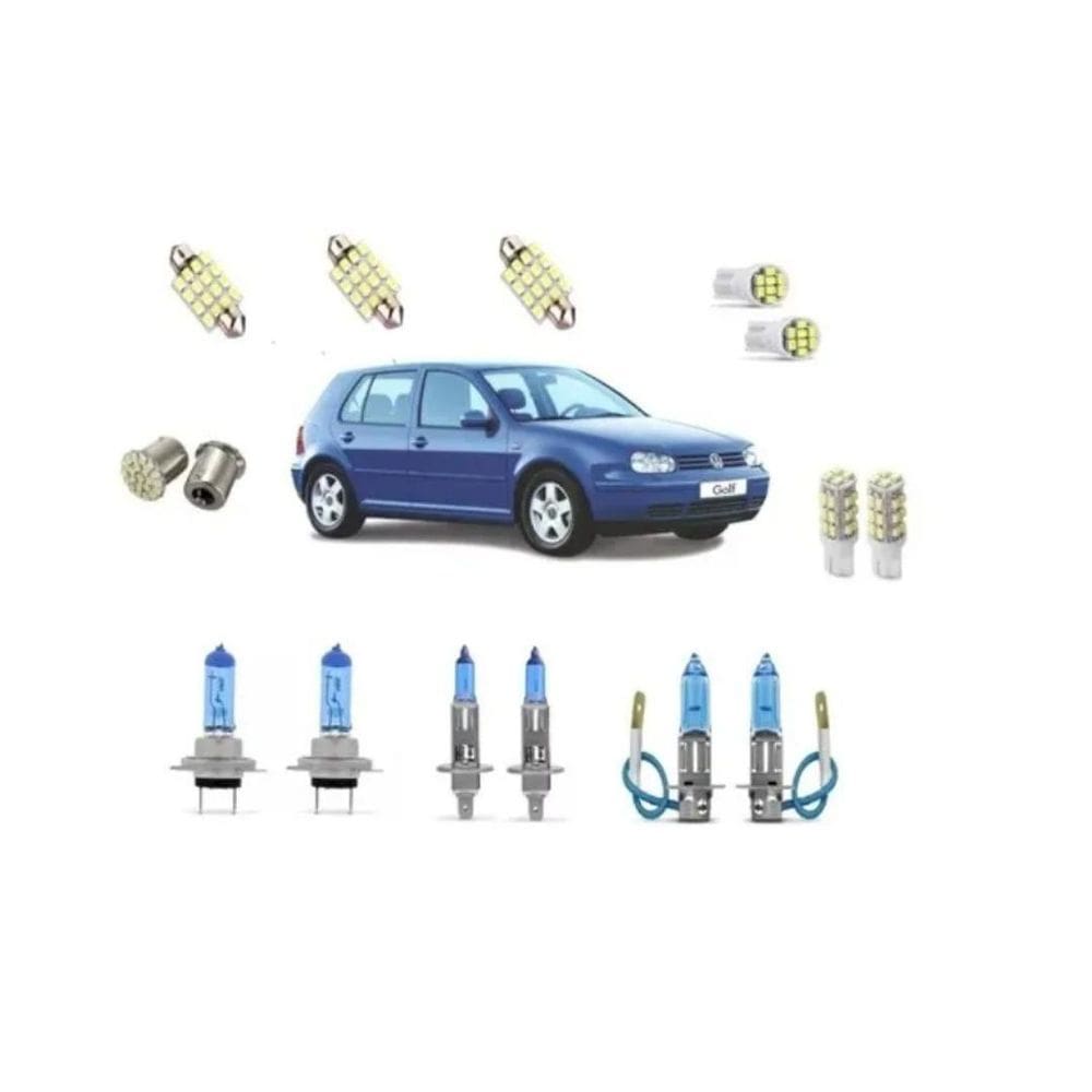 Golf sapao kit led+ super branca 8500k farol/milha