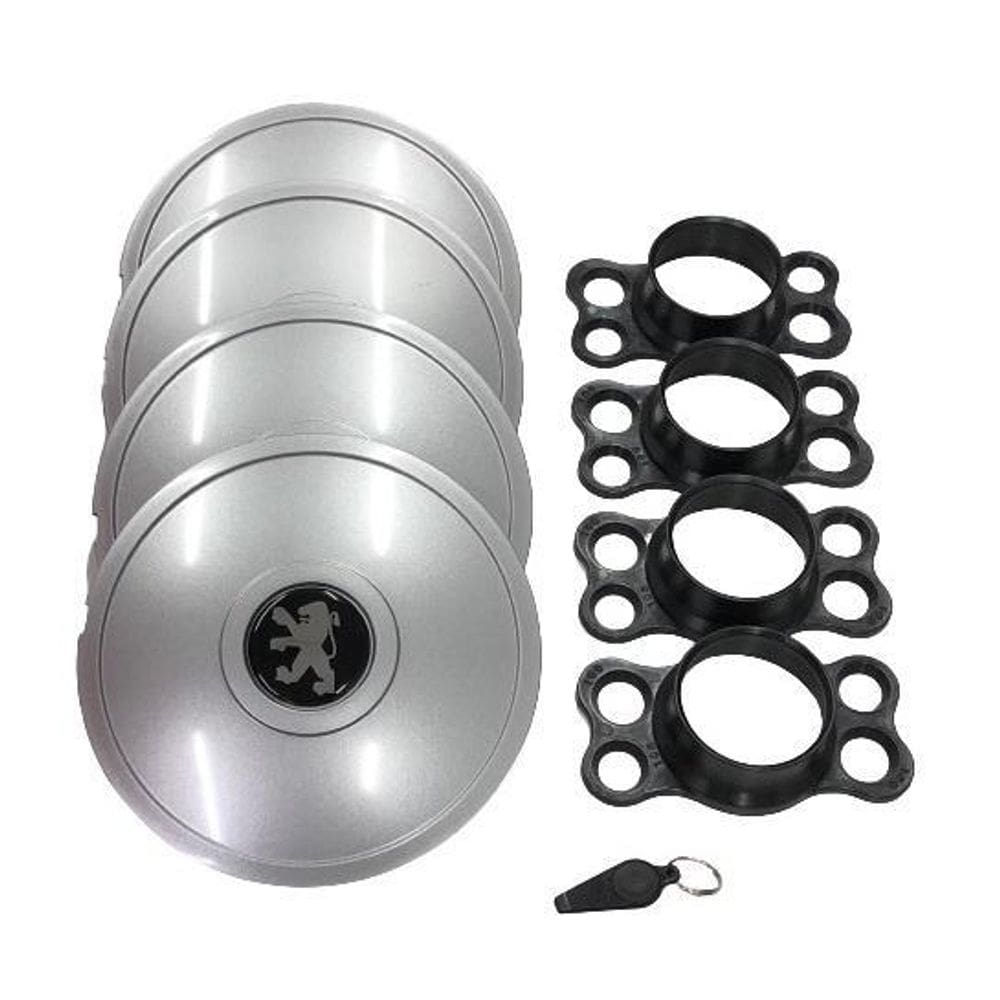 Calotas miollo peugeot 206 aro 14 2001/08 tradicional prata