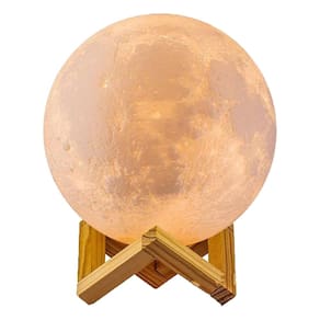 Abajur De Led Luminária Umidificador De Ar 800Ml Lua Cheia