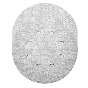 Disco de lixa tiras aderentes branco 150mm grão 400 starfer 10