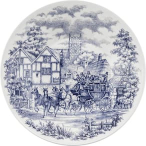 Kit 6 pratos fundos biona cena inglesa oxford cerâmica 22cm