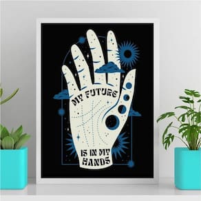 Quadro My Future Is In My Hands 45X34Cm Branca