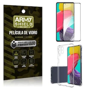 Kit capinha samsung m53 5g + película de vidro 3d armyshield