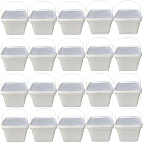 Balde para cloro de 3.6l retangular com tampa lacre - 20 pçs