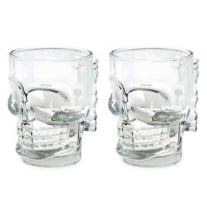 2 Caneca Caveira Rock Chopp Cerveja Vidro 510Ml Grande