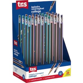 Lapiseira 2.0mm tris college c/apontador 24un