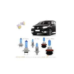 Farol sandero 2015 a 2019 kit lampadas super brancas