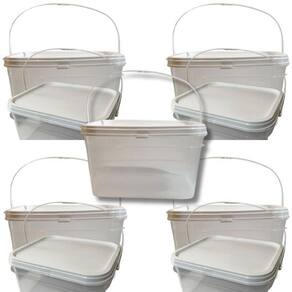 Balde santa catarina transparente 2.4l 05 pçs