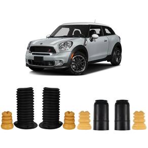 4 kit batente dianteiro traseiro mini paceman 2013 2014 2015
