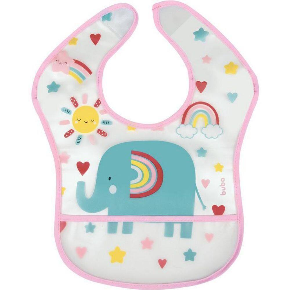 Babador com pega migalhas arco iris - buba