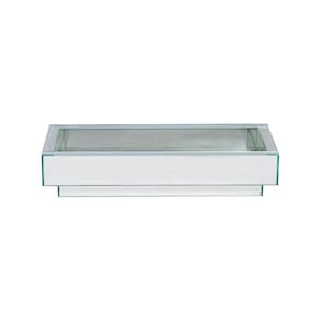 Bandeja bebidas espelho prata 40x25 decoração luxo