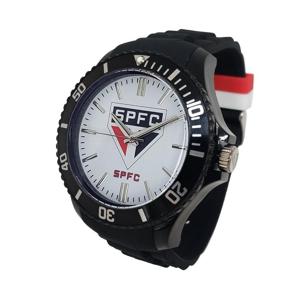 Relógio são paulo fc oficial masculino preto -004-3