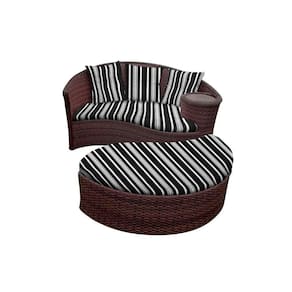Chaise Orbit Com Puff - Tecido Friso Preto