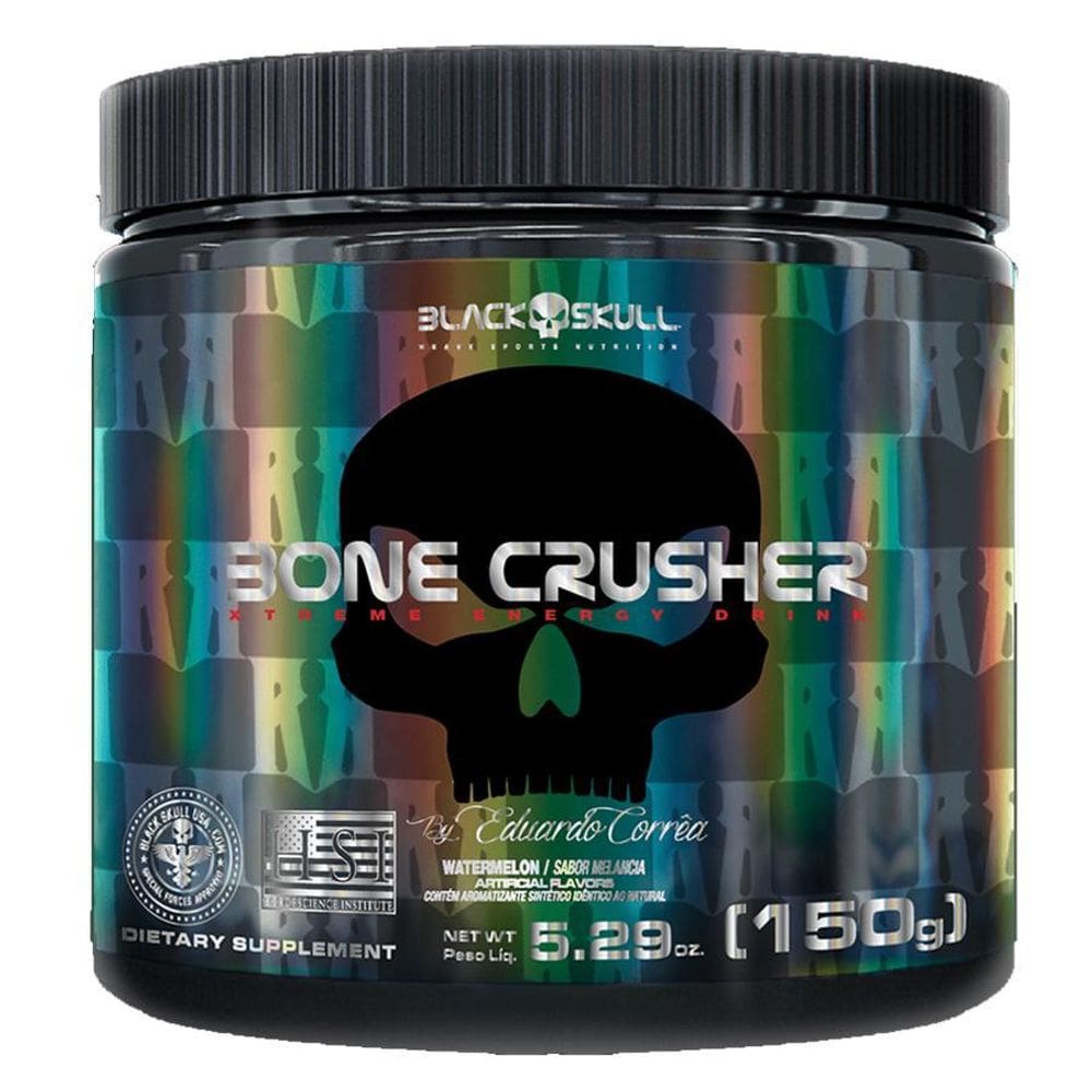 Pré Treino Bone Crusher 150G Black Skull Melancia