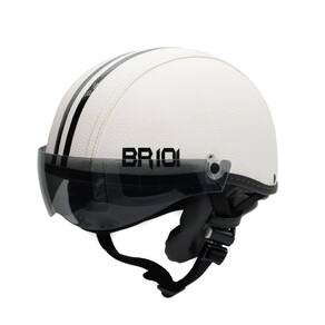 Capacete coquinho scooter elétrica bike branco viseira