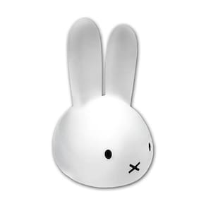 Luminária Abajur Cabeça Miffy 36Cm Grande Coelho Branco