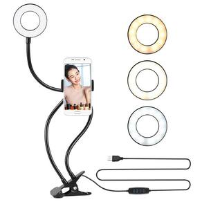 Ring light iluminador led anel mesa regulavel celular