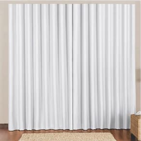 Cortina 4 mts sala quarto blackout para trilho suisso - branco