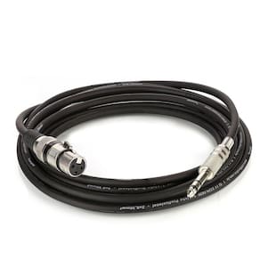 Cabo De Microfone Xlr Para P10 Estereo - Preto - 50 Metros