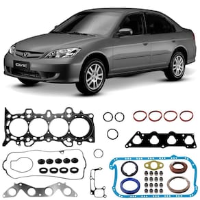 Jogo Junta Motor Civic 1.7 16V 2001 a 2006 Completo Bastos