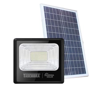 Refletor Solar Led Tr Sun Taschibra 100W Preto 6500K C/ Controle Remoto