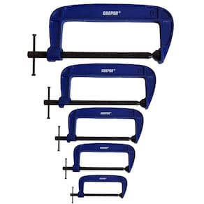 Kit 5 grampos sargento de 75 a 200mm tipo c profissional