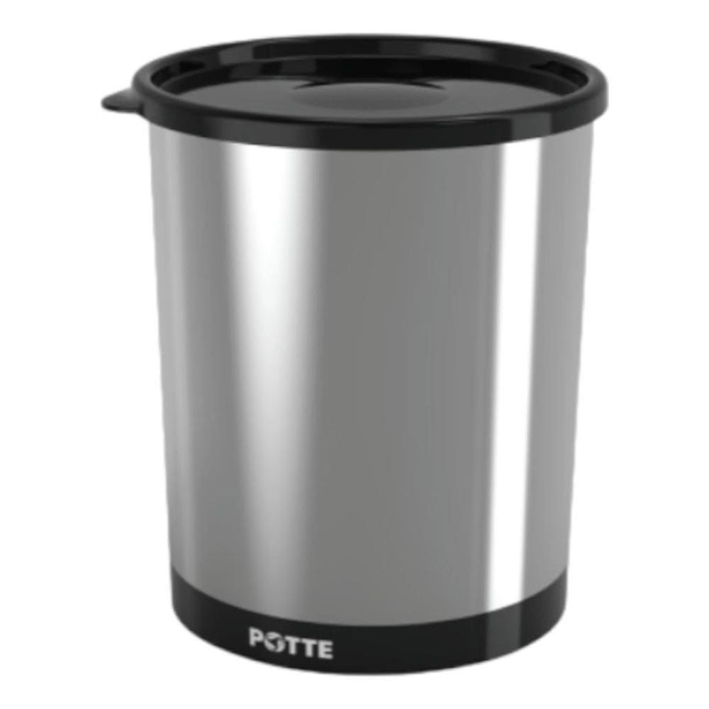 Pote para alimentos 2,1 litros metallic com tampa bpa free