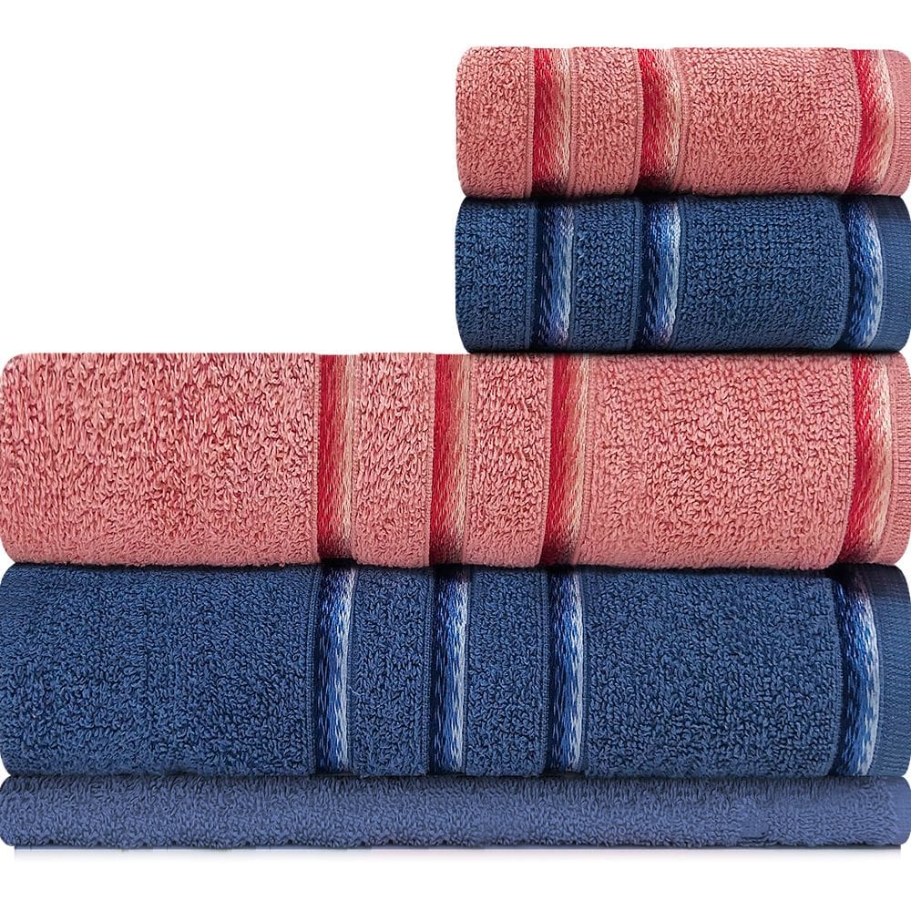 Jogo de Toalhas 5 Peças Banhão + Rosto Algodão Appel Classic Emcompre