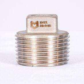 BUJÃO QUADRADO INOX 304 150LBS ROSCA (BSP) IMP. - 1/2 (21.30mm)