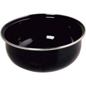 Tigela Bojuda 22 Esmaltada Preta - 3000 ml - Ewel
