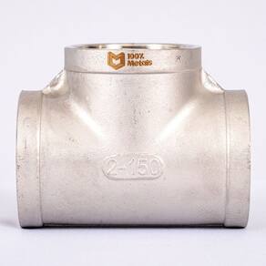 TEE INOX 304 150LBS ROSCA (BSP) IMP. - 1.1/4 (42.20mm)