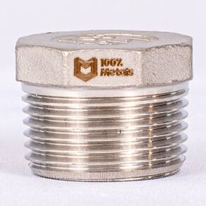 BUJÃO INOX 304 150LBS ROSCA (BSP) IMP. - 1/8 (10.30mm)