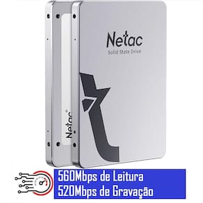 Ssd netac 1tb 2.5 sataiii 560mbps leitura 520mbps gravação