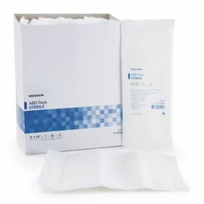 Almofada abdominal 20,3 x 25,4 cm, branca, 24 unidades da McKesson (pacote com 6)